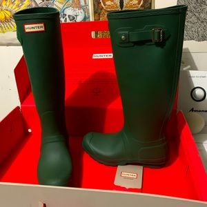 Hunter Rainboots, Tall, Green